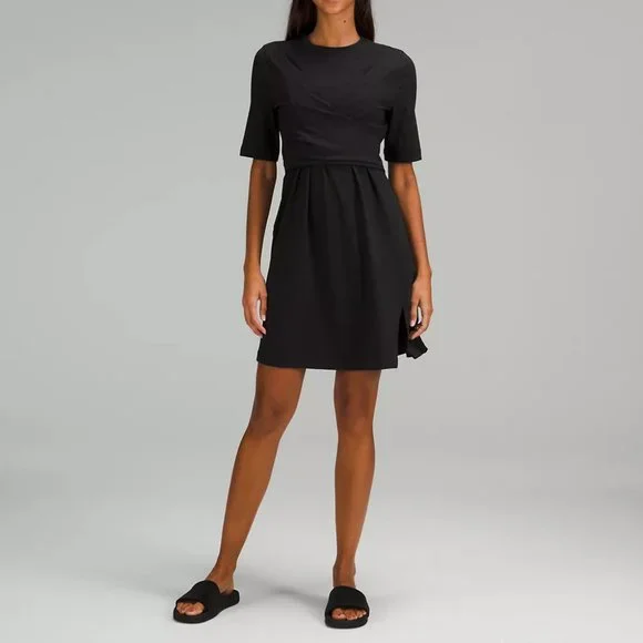 lululemon athletica | Dresses | Lululemon Cotton Wrapfront Tshirt Dress |  Poshmark